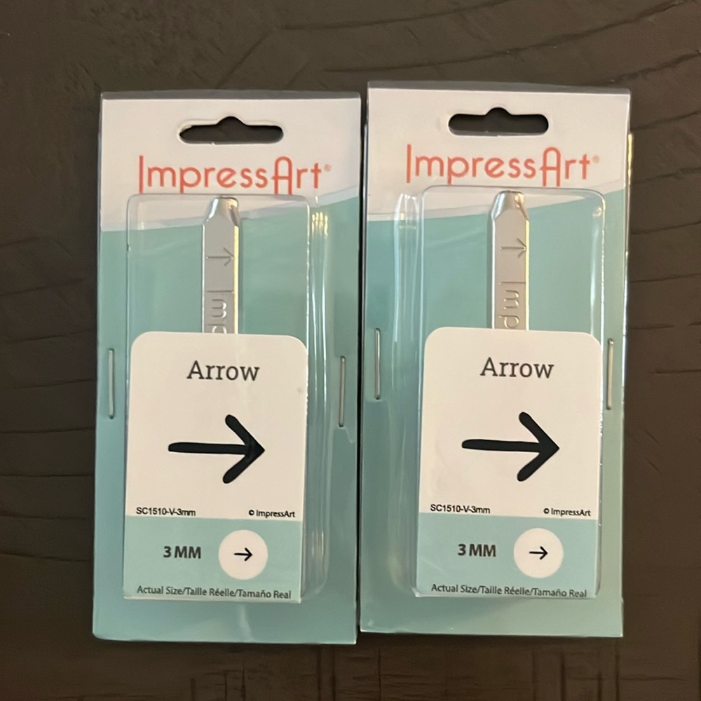 TWO Impress Art stamps, Taurus, 3mm